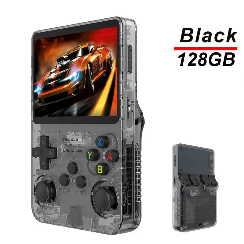 console R36S Retro Handheld Video Game Console ARKOS System 3.5 Inch IPS Screen Classic Portable Pocket Video Player 128G Games Boy Gift