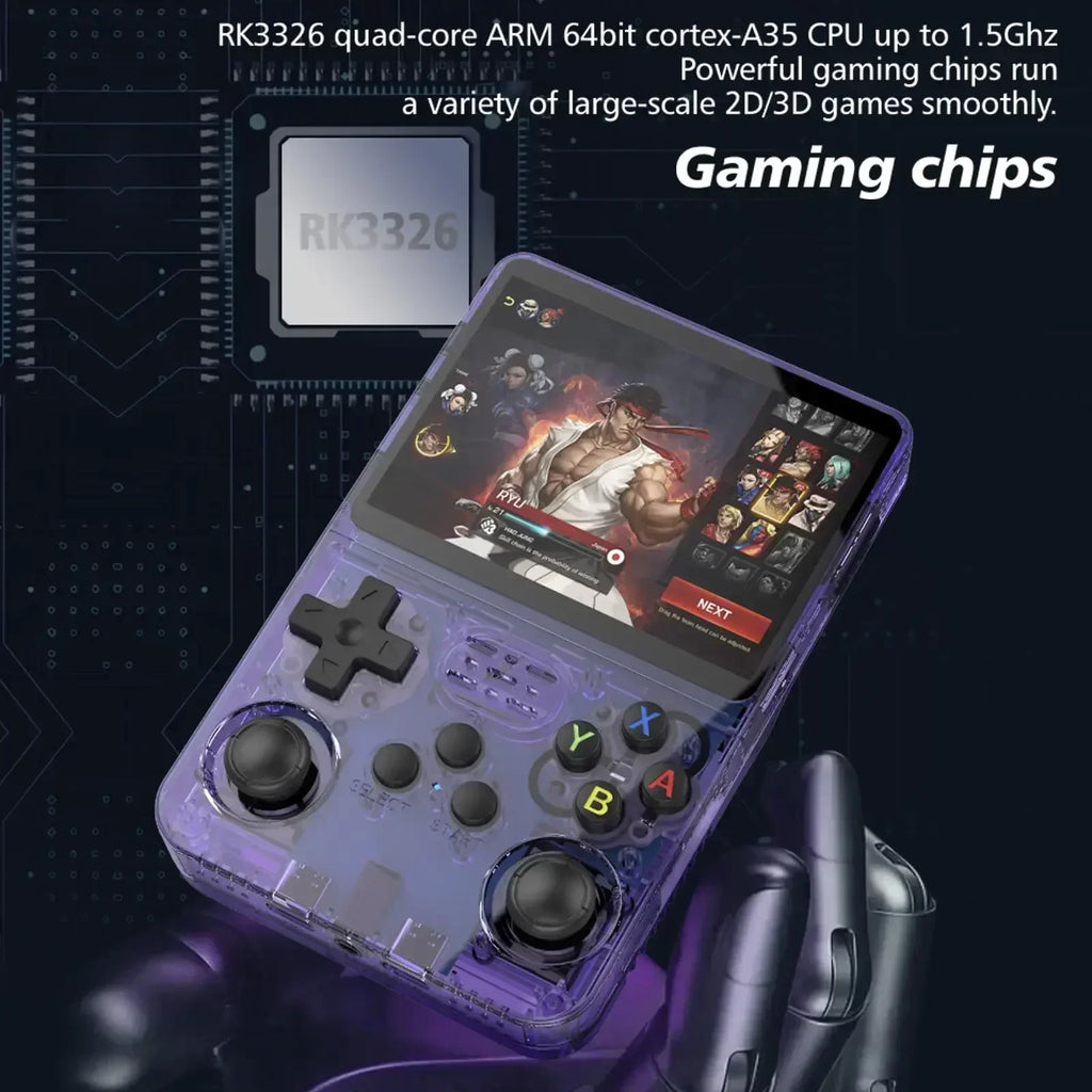 console R36S Retro Handheld Video Game Console ARKOS System 3.5 Inch IPS Screen Classic Portable Pocket Video Player 128G Games Boy Gift