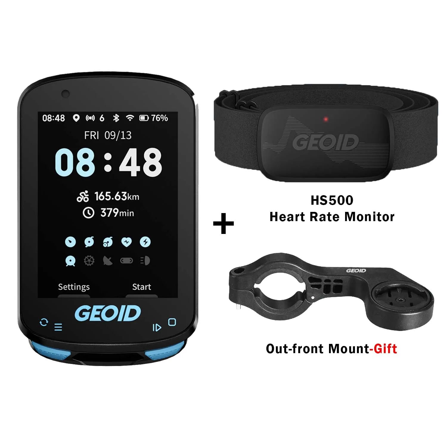 GEOID GPS Bike Computer Smart Navigation Color Screen Odometer Wireless ANT+ WIFI Cycling Speedometer