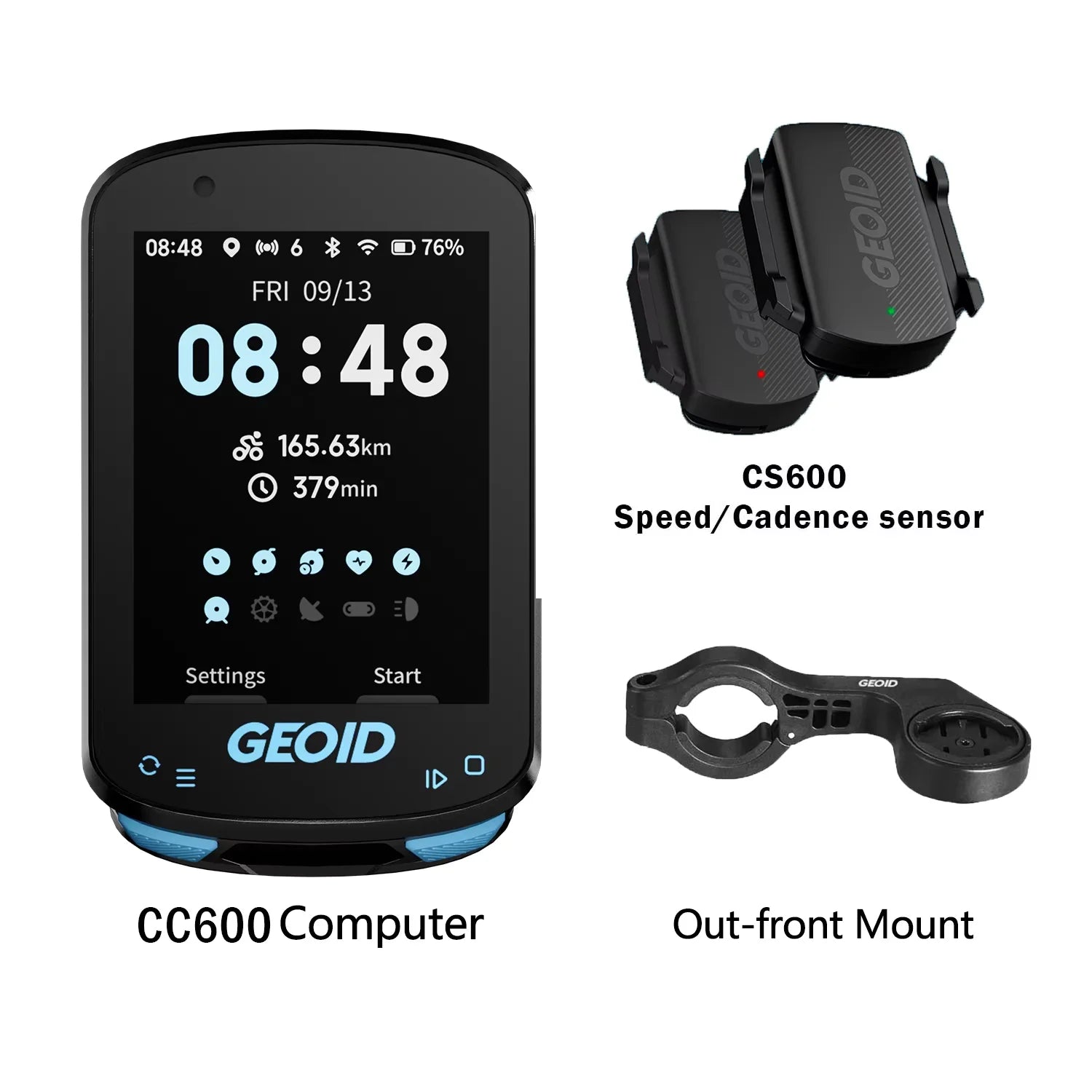 GEOID GPS Bike Computer Smart Navigation Color Screen Odometer Wireless ANT+ WIFI Cycling Speedometer