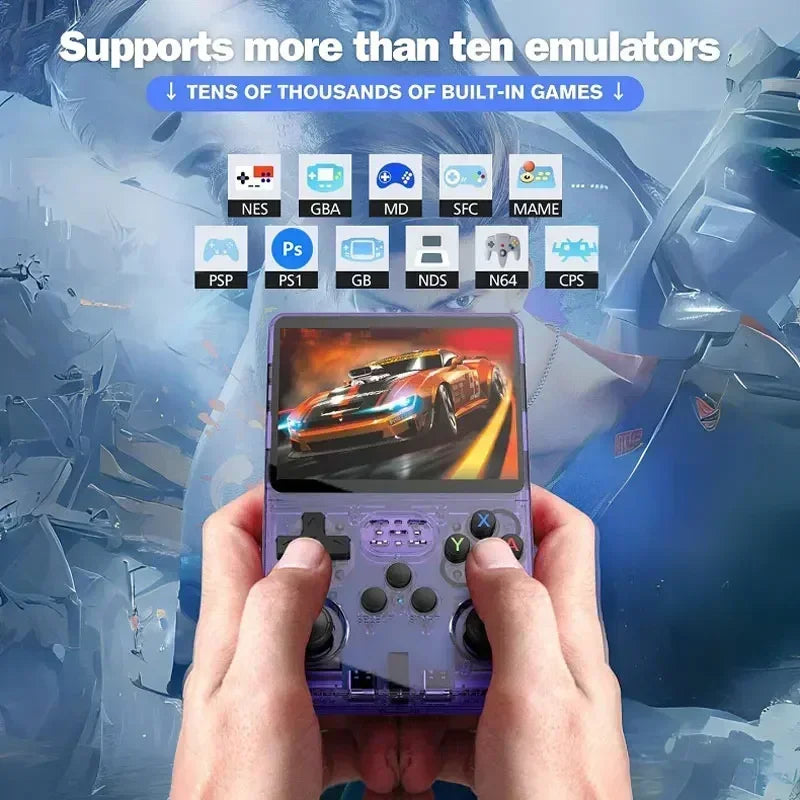console R36S Retro Handheld Video Game Console ARKOS System 3.5 Inch IPS Screen Classic Portable Pocket Video Player 128G Games Boy Gift